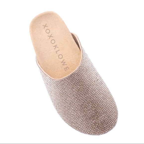 Size 6 Rhinestone Embellished Glam Mule Slides - Picture 4 of 10